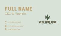 Cartoon Cannabis Leaf  Business Card Image Preview