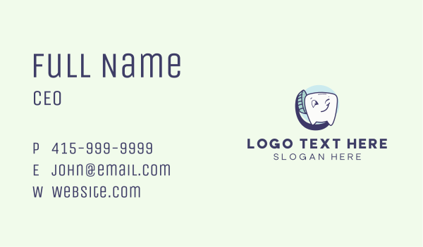 Toothbrush Tooth Mascot Business Card Design Image Preview