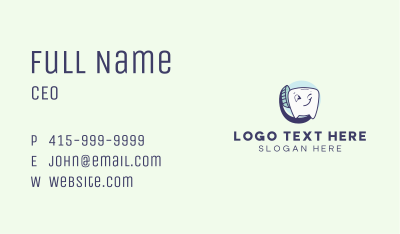 Toothbrush Tooth Mascot Business Card Image Preview