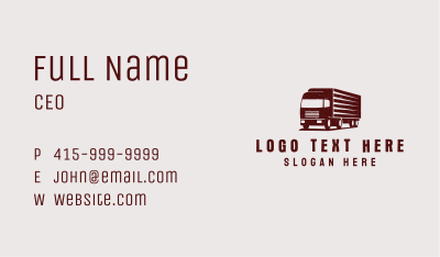 Red Courier Trucking Business Card Image Preview