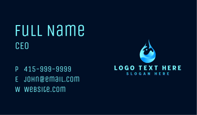 Water Drink Droplet Business Card Image Preview