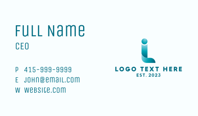 Information Technology Letter I Business Card Image Preview