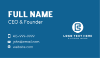 Blue Tech Letter C Business Card Image Preview