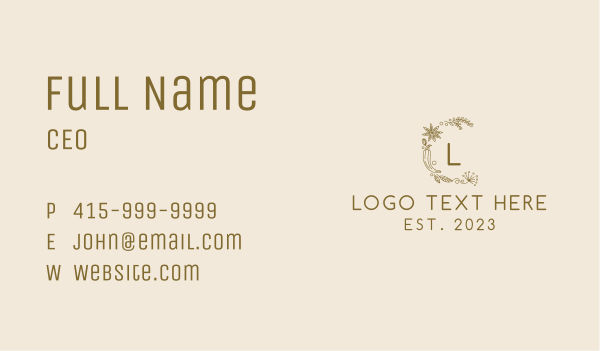 Brown Spice Letter Business Card Design Image Preview