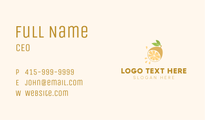 Lemon Fruit Slice Business Card Image Preview