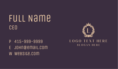 Floral Crown Boutique Business Card Image Preview