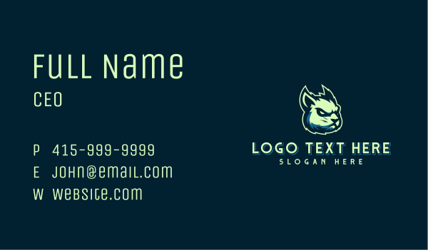 Rabbit Hare Gaming Business Card Design Image Preview
