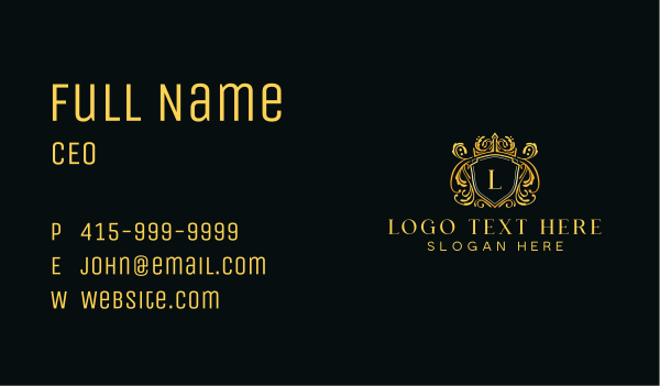 Ornament Crest Crown Business Card Design Image Preview
