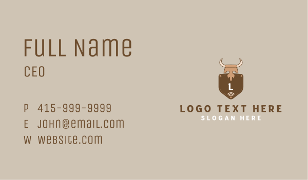 Western Skull Ranch Business Card Design Image Preview