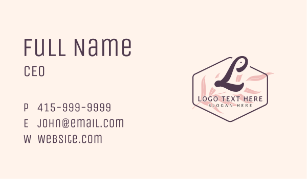 Elegant Fashion Lettermark Business Card Design Image Preview