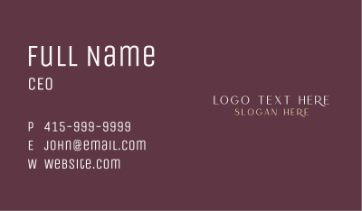 Beauty Fashion Wordmark Business Card Image Preview