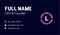 Neon Futuristic Letter Business Card Image Preview
