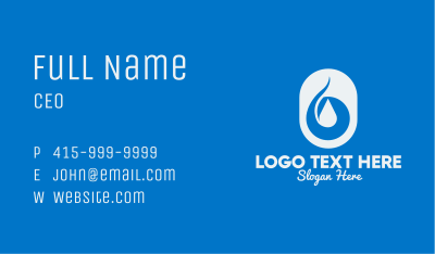 Simple Water Droplet Business Card