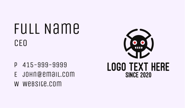 Tech Spider Face Business Card Design Image Preview