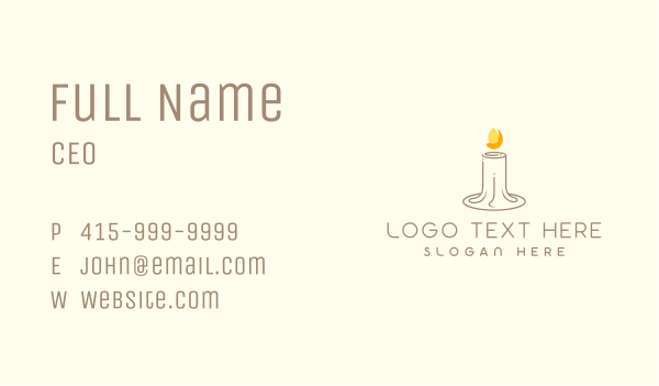 Candle Light Fire Business Card Design Image Preview