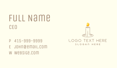 Candle Light Fire Business Card Image Preview