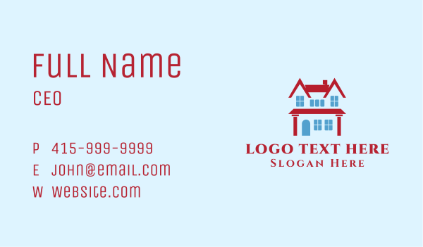 Red Roof House Business Card Design Image Preview