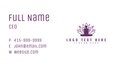Lotus Yoga Pose Business Card Image Preview