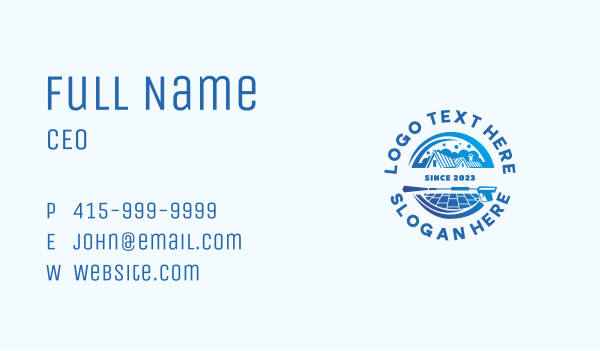 Cleaning Power Washing Business Card Design Image Preview