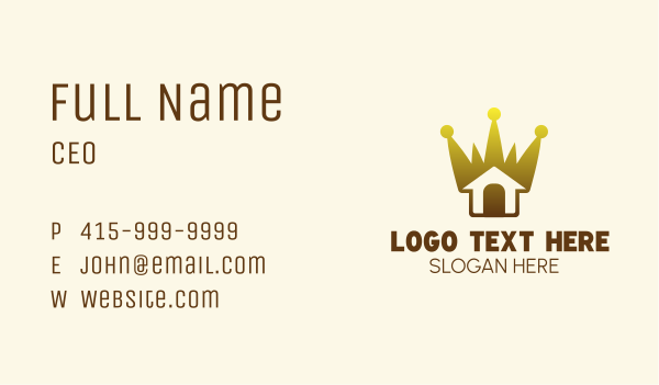 Royal Tiny House Realty Business Card Design Image Preview