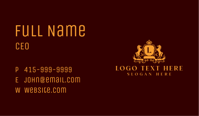 Luxury Crown Horse Business Card Image Preview