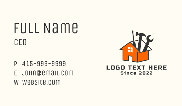 House Repair Toolbox Business Card Design Image Preview