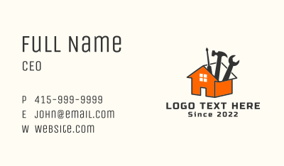 House Repair Toolbox Business Card Image Preview