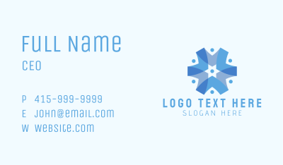 Blue Abstract Star Business Card Image Preview