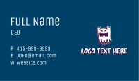 Angry Ghost Glitch Mascot  Business Card Image Preview