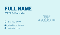 Blue Realty Letter W Business Card Design