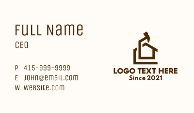 Hammer Home Repair Business Card Image Preview