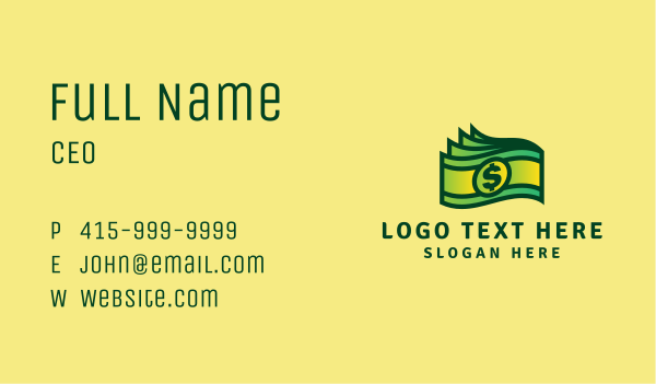 Cash Money Bill Business Card Design Image Preview