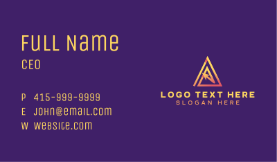 Arrow Triangle Startup Business Card Image Preview