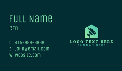 Eco Friendly House Broom Business Card Image Preview