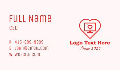 Online Dating App Business Card Image Preview