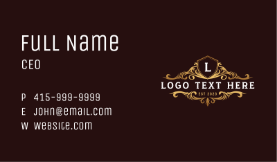 Elegant Luxury Ornamental Business Card Image Preview