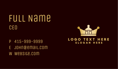 Golden House Crown Business Card Image Preview