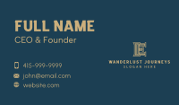 Column Letter E Business Card Image Preview