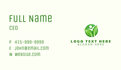 Human Leaf Nature Business Card Image Preview