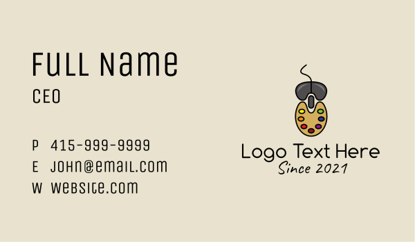 Artistic Mouse Pad  Business Card Design Image Preview