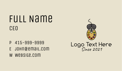 Artistic Mouse Pad  Business Card