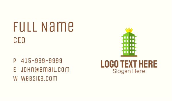 Cactus Real Estate  Business Card Design Image Preview