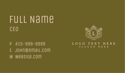 Lion Crown Crest Business Card Image Preview