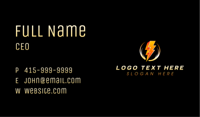 Electric Power Voltage Business Card Image Preview