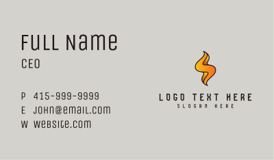 Flame Thunder Energy Business Card Image Preview