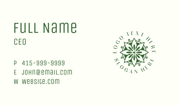 Floral Wellness Mandala Business Card Design Image Preview