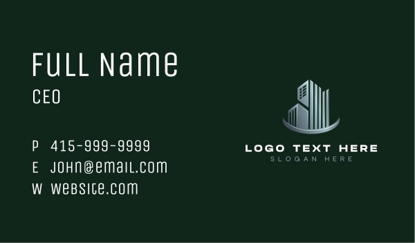 Real Estate Builders Business Card Design Image Preview