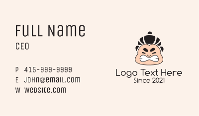 Sumo Wrestler Pastry  Business Card Image Preview