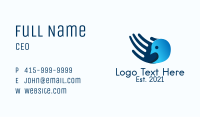 Blue Hand Bird  Business Card Image Preview