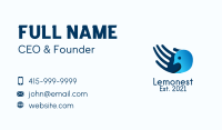 Blue Hand Bird  Business Card Image Preview